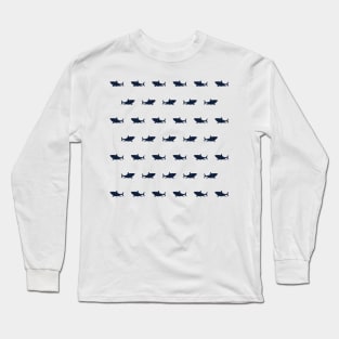 Shark | Dark Blue Long Sleeve T-Shirt